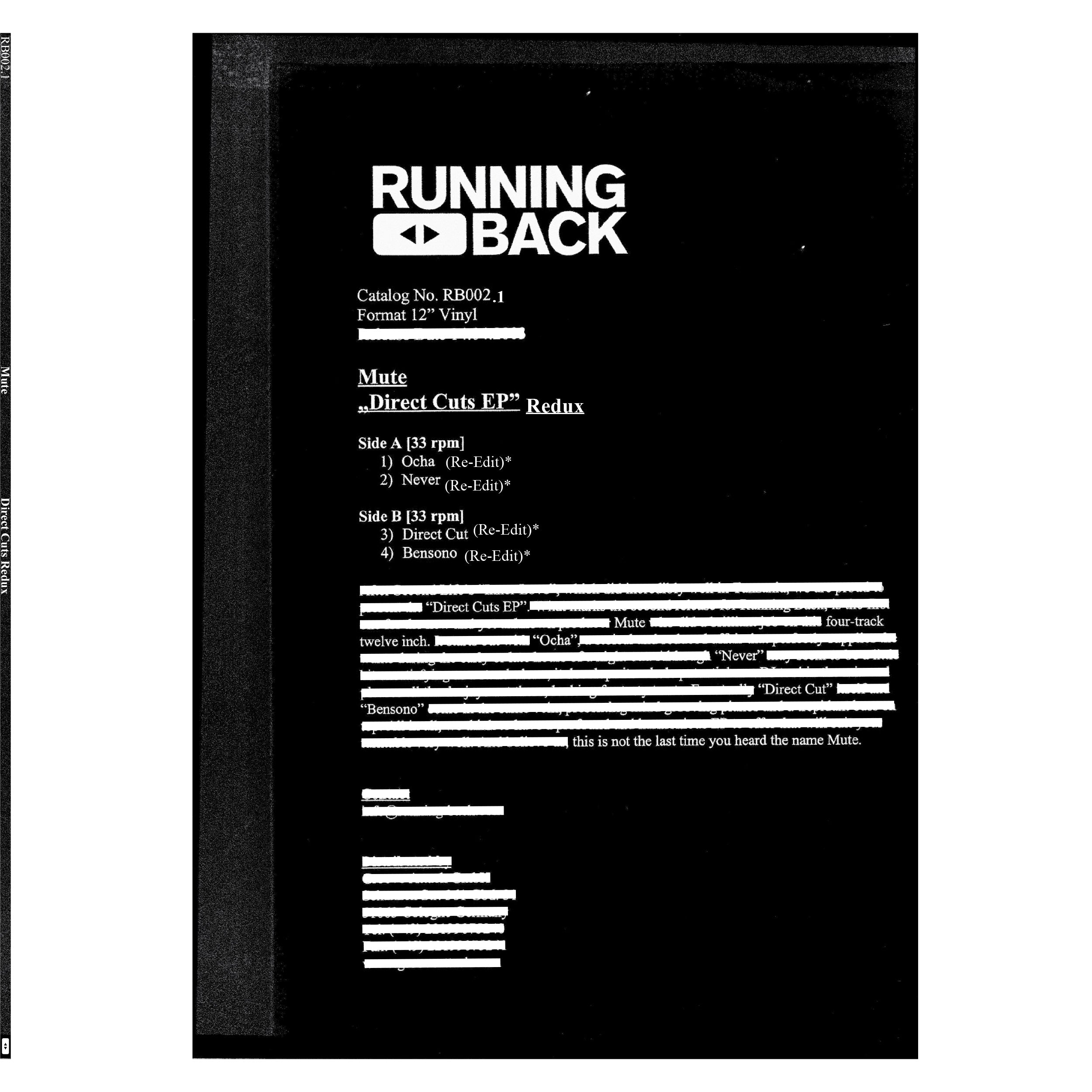 Direct Cuts (Redux) (re-edited by Gerd Janson) – T.E.Q レコード 