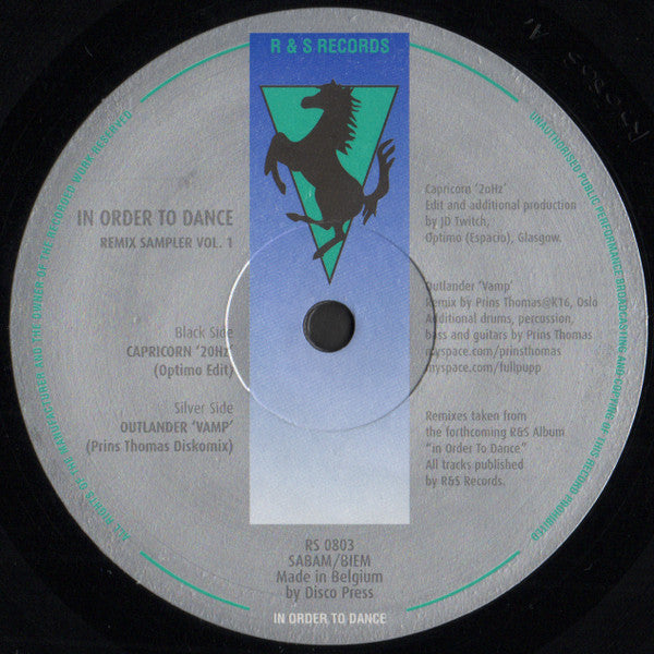 In Order To Dance Remix Sampler Vol. 1