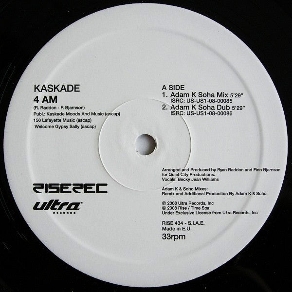 Kaskade 4 AM アナログレコード 4:00 – T.E.Q レコードショップ