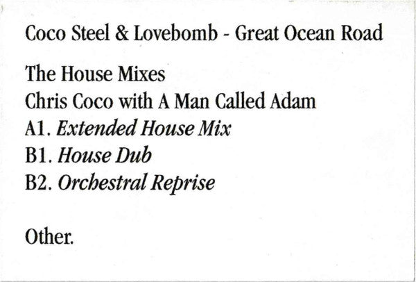 Great Ocean Road - The House Mixes: Chris Coco With A Man Called Adam