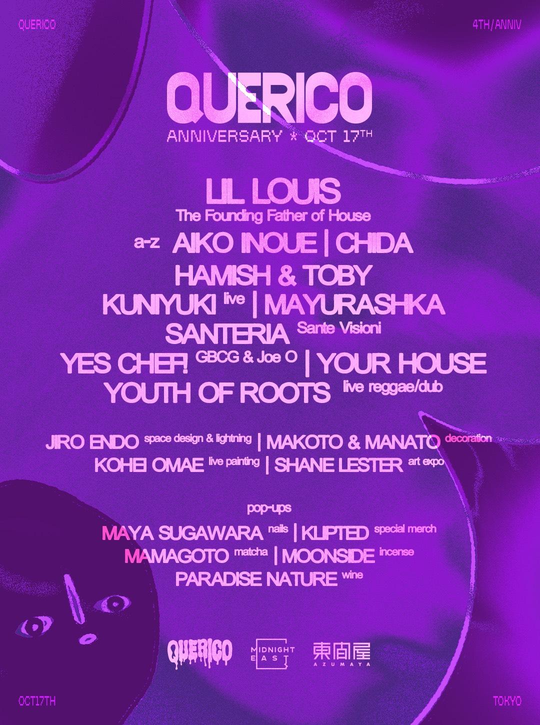 10/17 SAT - QUERICO ANNIVERSARY @ MIDNIGHT EAST