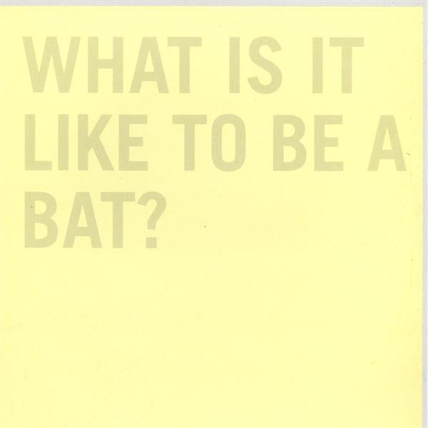 What Is It Like To Be A Bat?