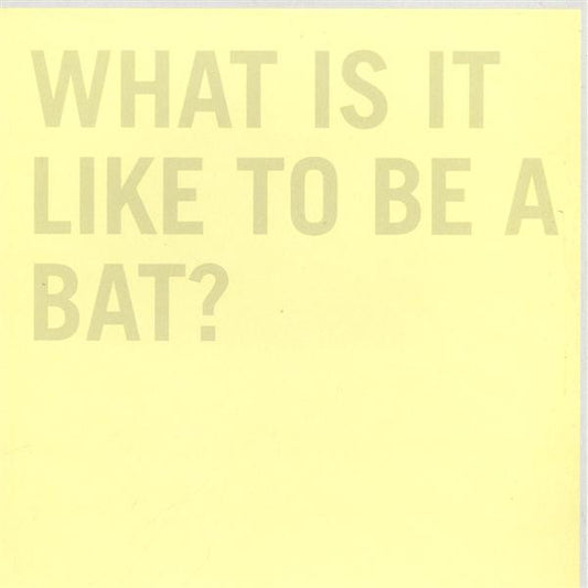 What Is It Like To Be A Bat?