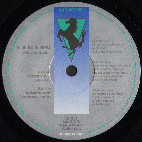 In Order To Dance Remix Sampler Vol. 1