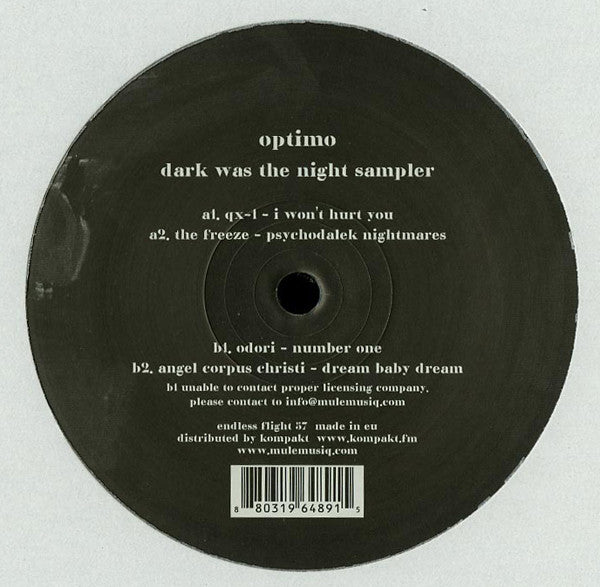 Dark Was The Night Sampler
