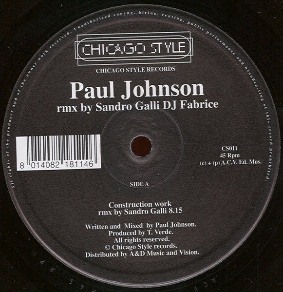 Construction Work / Criptography (Rmx By Sandro Galli / DJ Fabrice)