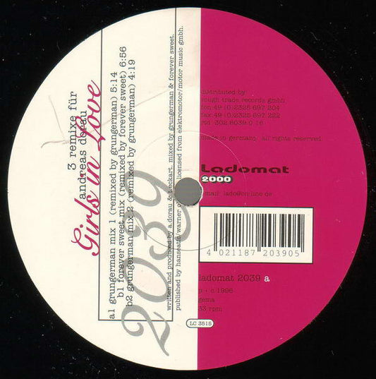 3 Remixe Für Andreas Dorau - Girls In Love